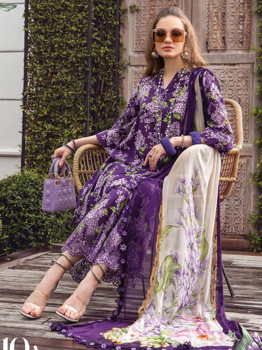 Maria B Mprints Fall Edit Unstitched Cambric 3Pc Suit MPT-1910-A