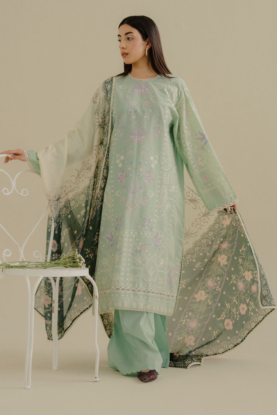Coco by Zara Shahjahan Embroidered Lawn Unstitched 3Pc Suit 10A-NYSSA