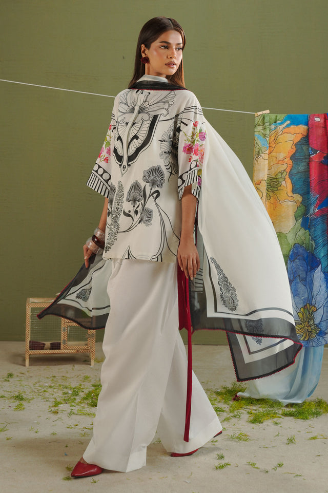 Coco by Zara Shahjahan Prints Unstitched Lawn 3Pc Suit D-10A Raya