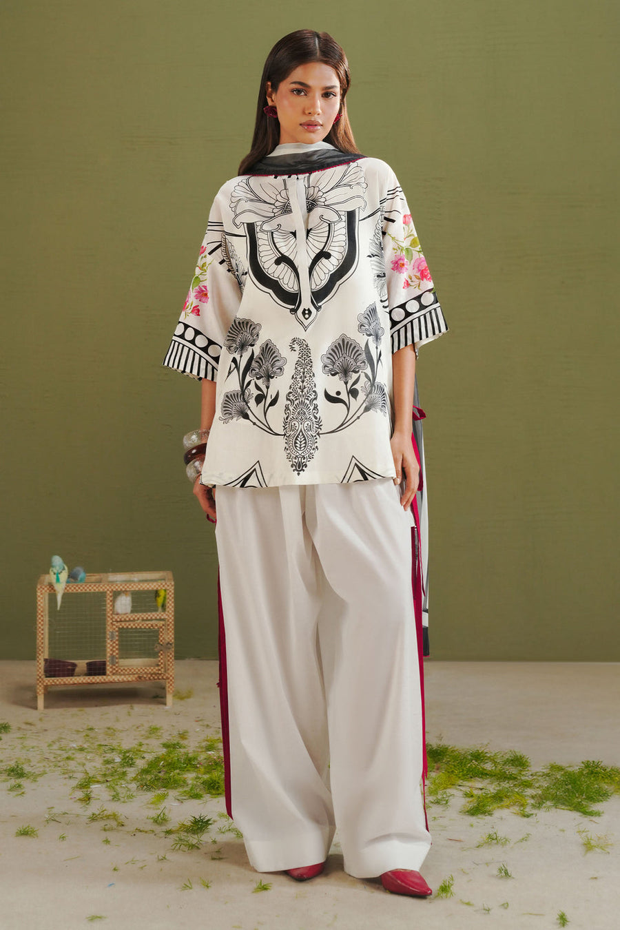 Coco by Zara Shahjahan Prints Unstitched Lawn 3Pc Suit D-10A Raya
