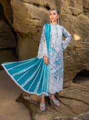 Zainab Chottani Embroidered Chikankari Lawn Unstitched 3Pc Suit D-10B Lana