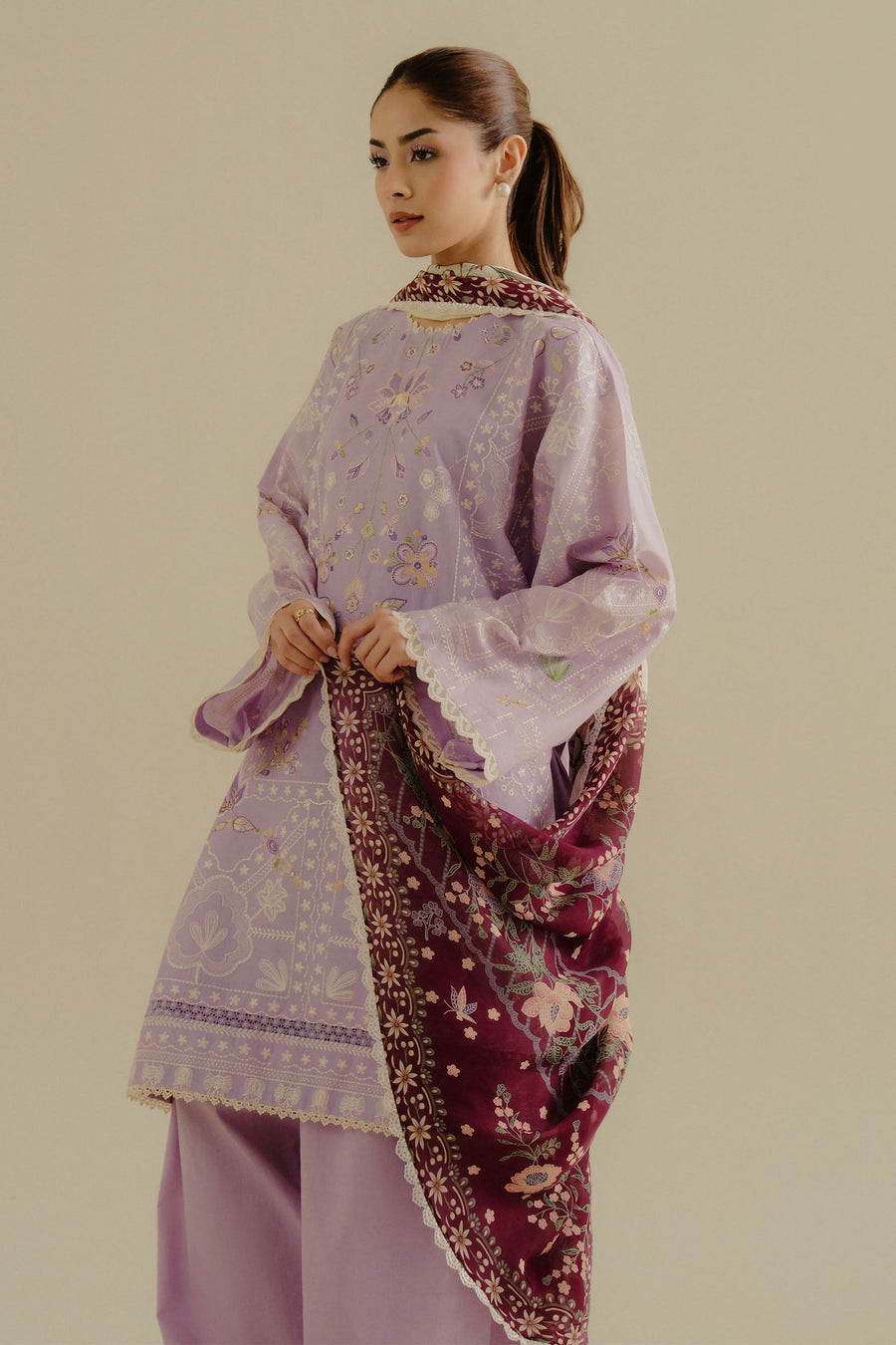 Coco by Zara Shahjahan Embroidered Lawn Unstitched 3Pc Suit 10B-NYSSA