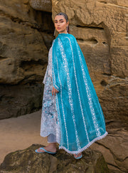 Zainab Chottani Embroidered Chikankari Lawn Unstitched 3Pc Suit D-10B Lana
