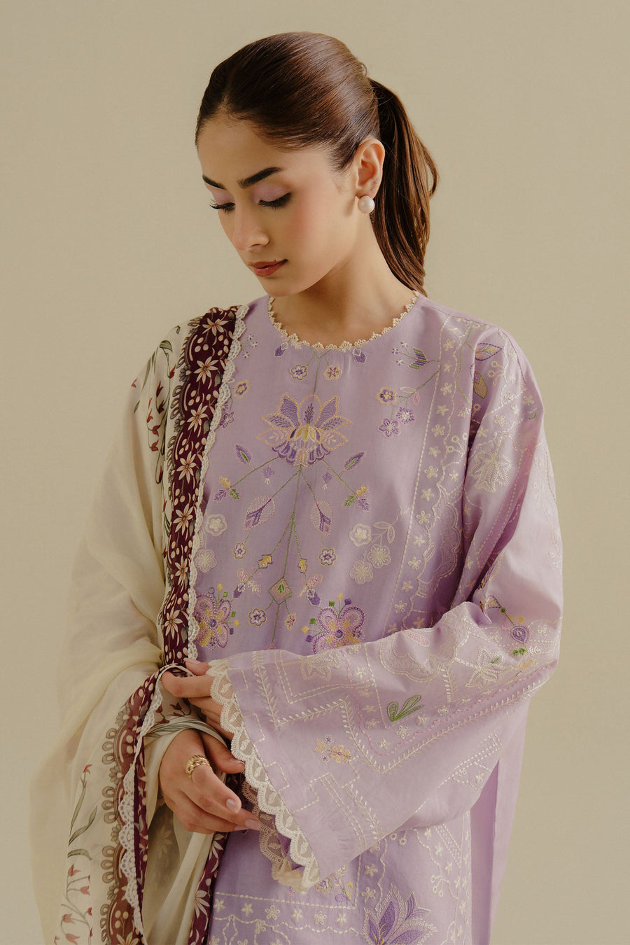 Coco by Zara Shahjahan Embroidered Lawn Unstitched 3Pc Suit 10B-NYSSA