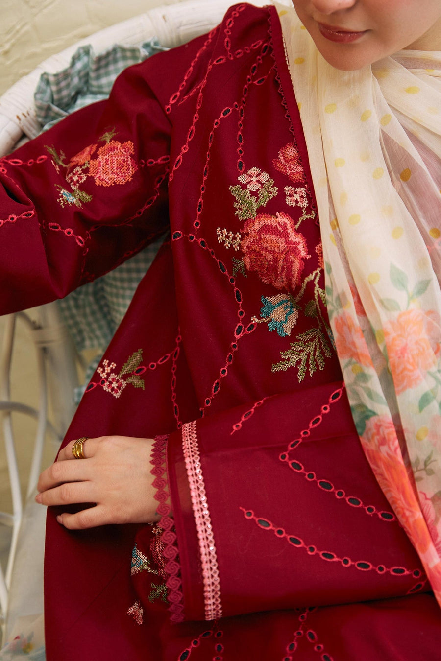 Coco by Zara Shahjahan Embroidered Lawn Unstitched 3Pc Suit D-10B RUHI