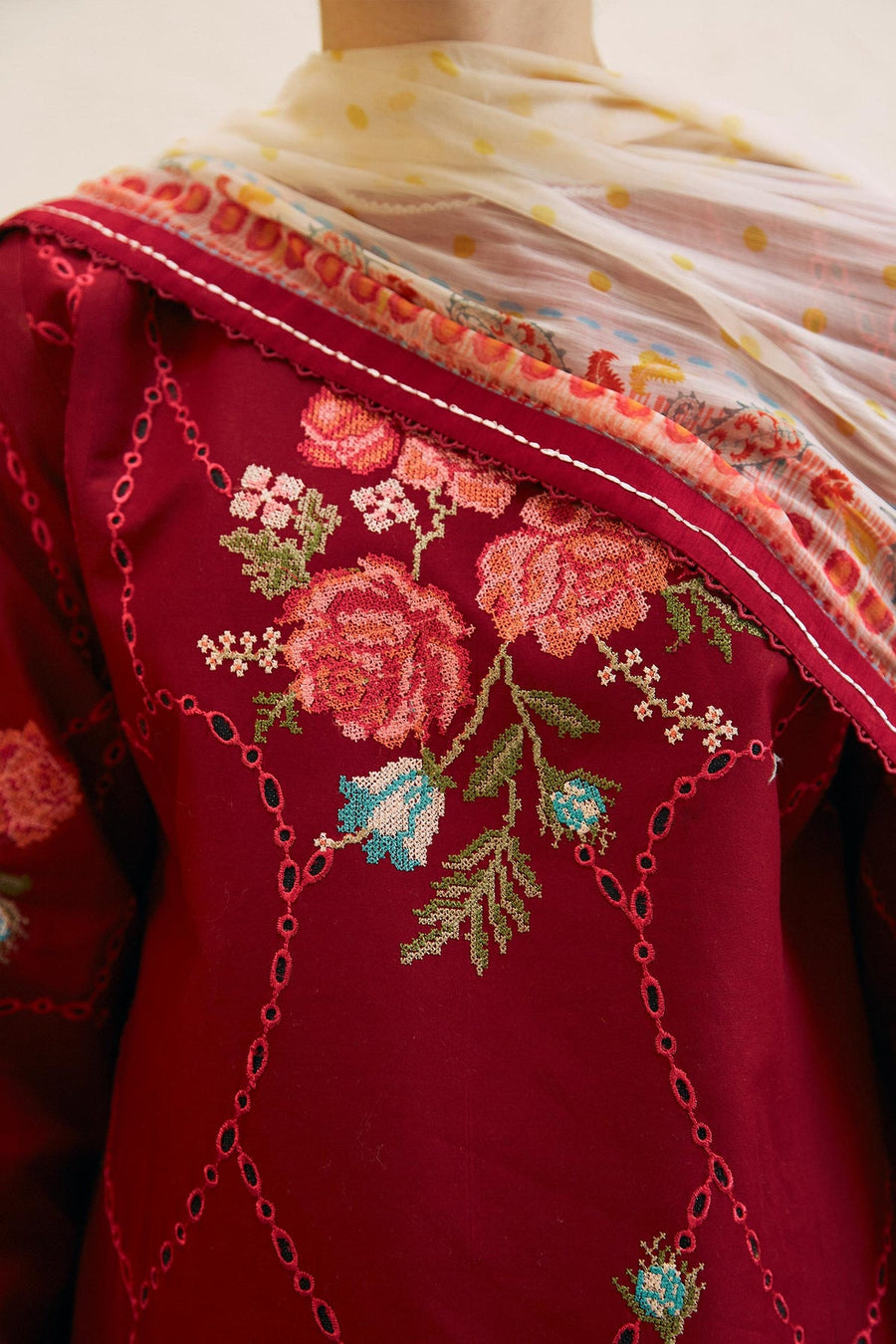 Coco by Zara Shahjahan Embroidered Lawn Unstitched 3Pc Suit D-10B RUHI