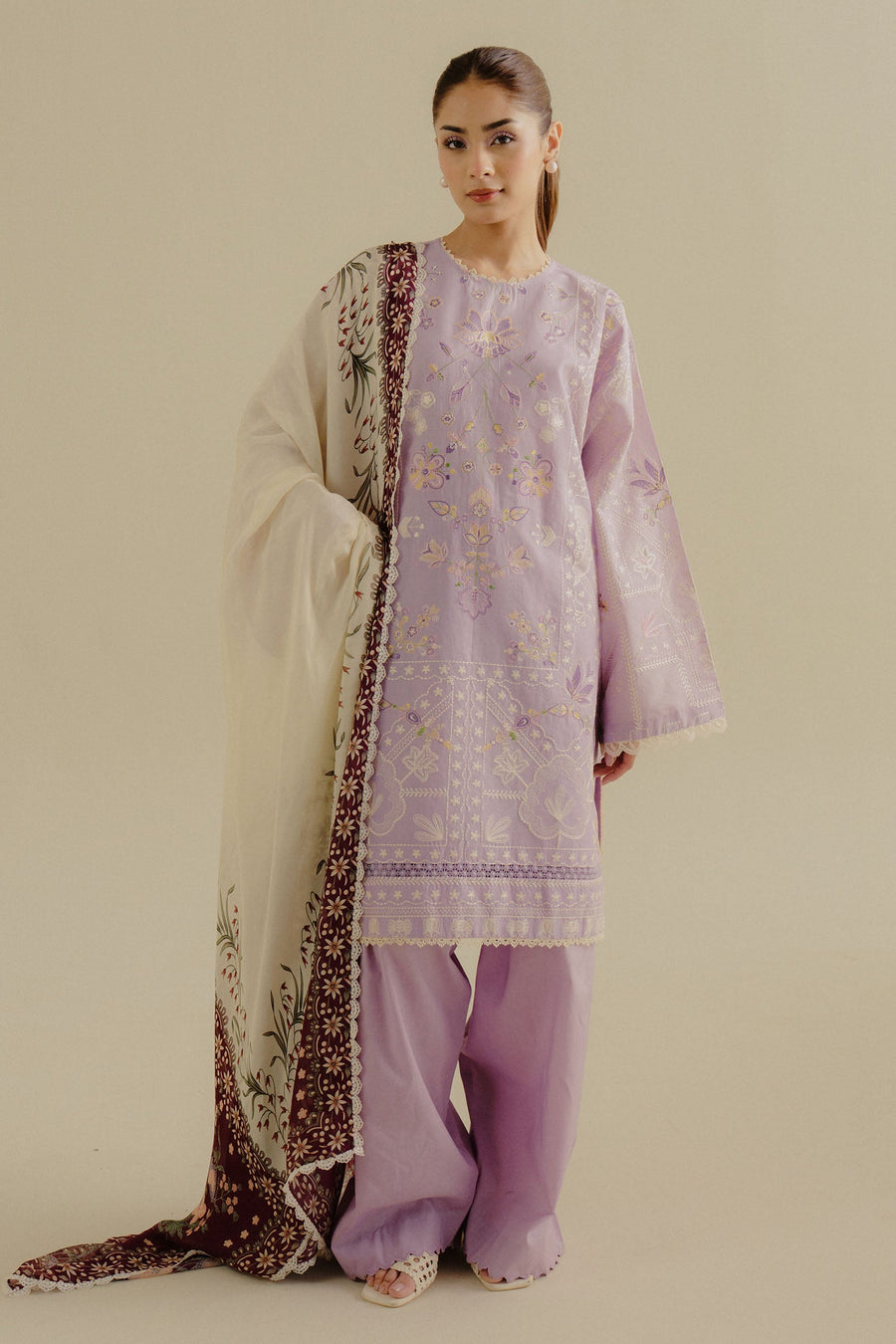 Coco by Zara Shahjahan Embroidered Lawn Unstitched 3Pc Suit 10B-NYSSA