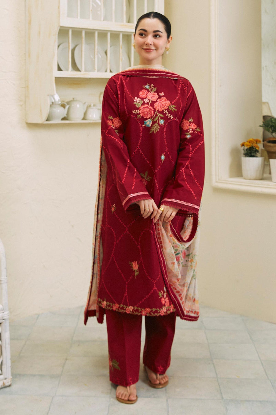 Coco by Zara Shahjahan Embroidered Lawn Unstitched 3Pc Suit D-10B RUHI