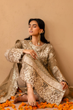 Emaan Adeel Sheherzadi Embroidered Chiffon Unstitched 3Pc Suit - ULFAT