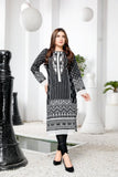 Safwa Digital Printed Black & White Unstitched Kurti DBW-10