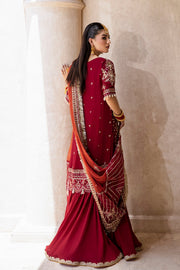 Zarposh Jahanara Festive Embroidered Chiffon Unstitched 3Pc Suit - ROSHAN