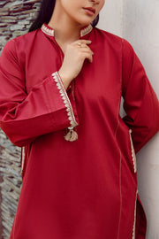 La Rosaa Basics Embroidered Self Cotton Lawn Stitched 2Pc Suit LRB24-03 Mira