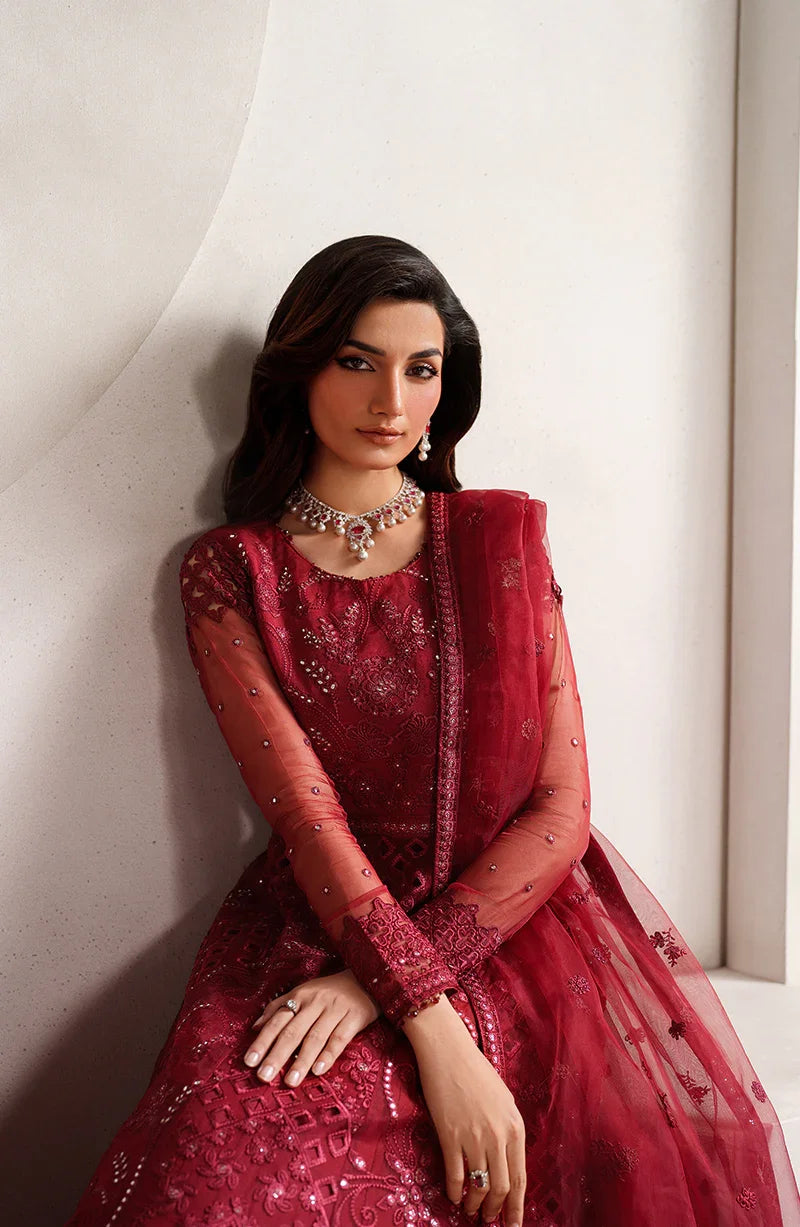Zarif Muse Thread Embroidered Organza Unstitched 3Pc Suit ZE-MT-01 Sheen