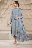 Falak by Zarif Unstitched Festive Formal Chiffon Suit ZF 05 BLUE BELL