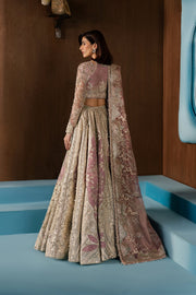 Afrozeh Hayat Wedding Embroidered Raw Silk Unstitched 3Pc Suit - Zaviyah