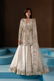 Afrozeh Hayat Wedding Embroidered Raw Silk Unstitched 3Pc Suit - Rohave
