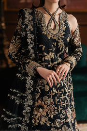 Afrozeh Hayat Wedding Embroidered Raw Silk Unstitched 3Pc Suit - Sarave