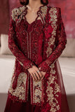 Afrozeh Hayat Wedding Embroidered Organza Unstitched 3Pc Suit - Rawayaat