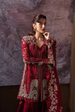 Afrozeh Hayat Wedding Embroidered Organza Unstitched 3Pc Suit - Rawayaat