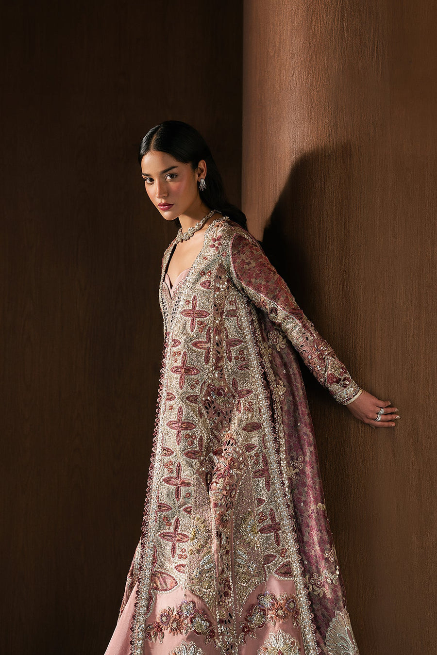 Afrozeh Hayat Wedding Embroidered Zari Unstitched 3Pc Suit - Zarhel