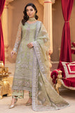 Dastgah by Neeshay Embroidered Organza Unstitched 3Pc Suit - RANG-E-BAHAR