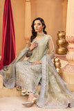 Dastgah by Neeshay Embroidered Organza Unstitched 3Pc Suit - RANG-E-BAHAR