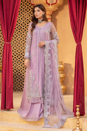 Dastgah by Neeshay Embroidered Net Unstitched 3Pc Suit - PARISA