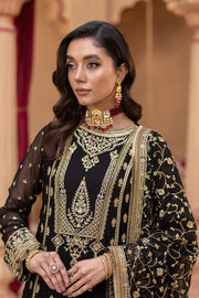 Dastgah by Neeshay Embroidered Chiffon Unstitched 3Pc Suit - LEILA