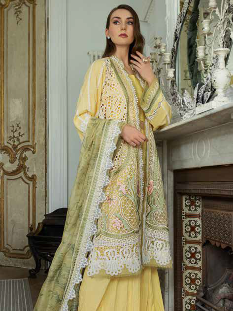 Sobia Nazir Embroidered Luxury Lawn Unstitched 3Pc Suit D-11A