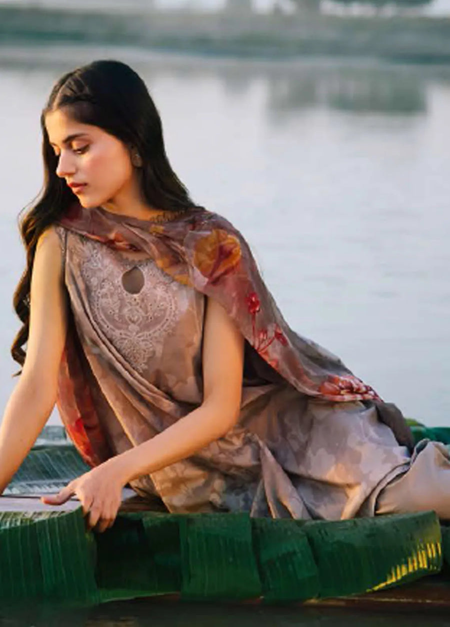 Maria.B M.Basics Embroidered Lawn Unstitched 3Pc Suit MB-11B