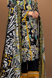 Ixora by Safwa Fine Printed Doria Lawn Unstitched 3Pc Suit ICS-26