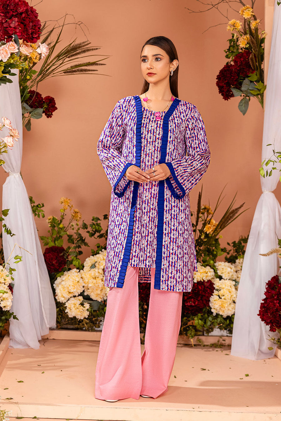 Safwa Orla Unstitched Printed Lawn 2Piece Suit - OR 72