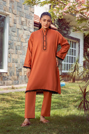 La Rosaa Basics Embroidered Self Cotton Lawn Stitched 2Pc Suit LRB24-04 Lea