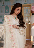 Close up image of MOTIA beautiful Embroidered Lasser Work Lawn.