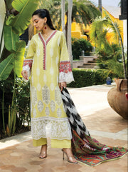 Zainab Chottani Embroidered Chikankari Lawn Unstitched 3Pc Suit D-12A Rayne