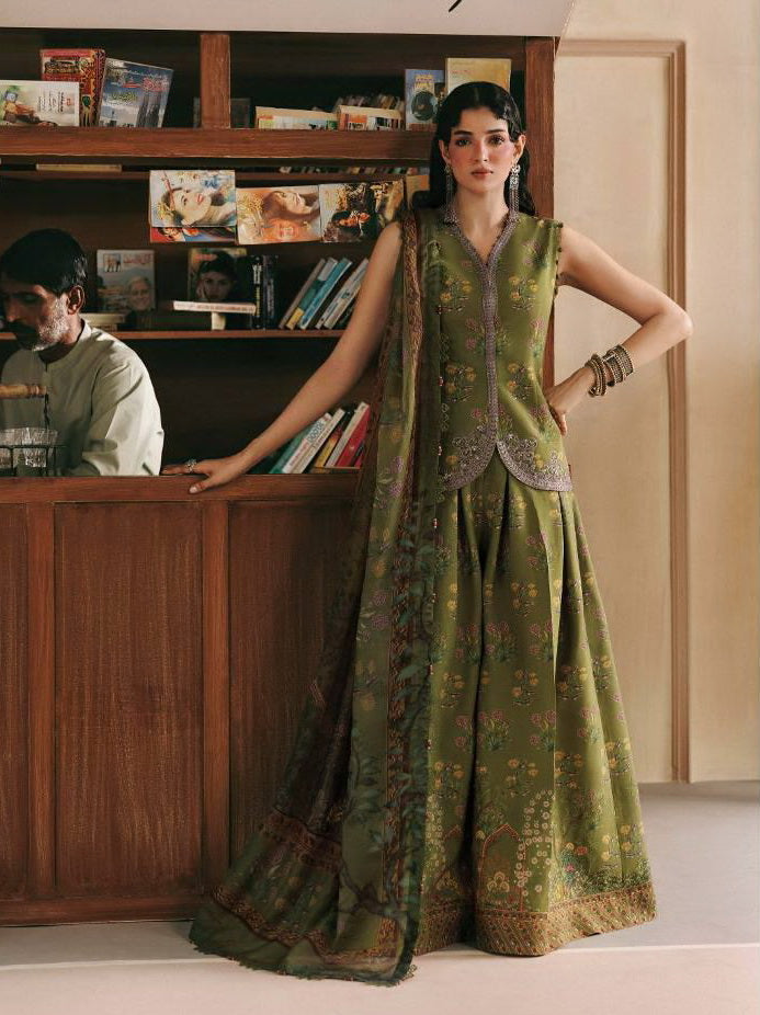 Maria B MBasics Embroidered Linen Unstitched 3Pc Suit MB-CUSV15-12A