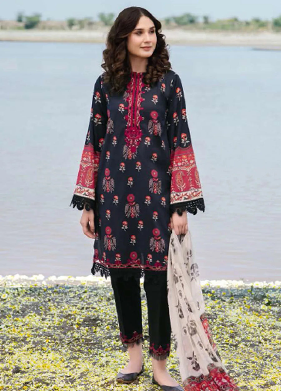Maria.B M.Basics Embroidered Lawn Unstitched 3Pc Suit MB-12A