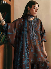 Maria B MBasics Embroidered Linen Unstitched 3Pc Suit MB-CUSV15-12B