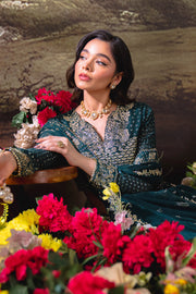 Neeshay Dastaan Embroidered Chiffon Unstitched 3Pc Suit - Shahnoor