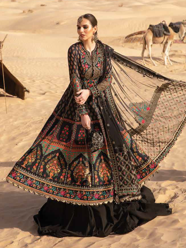 Maria.B Unstitched Embroidered Luxury Lawn 3Pc Suit D-2413-B