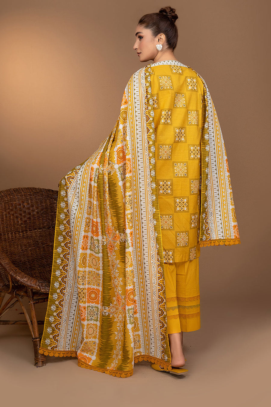 Ixora by Safwa Fine Printed Doria Lawn Unstitched 3Pc Suit ICS-27