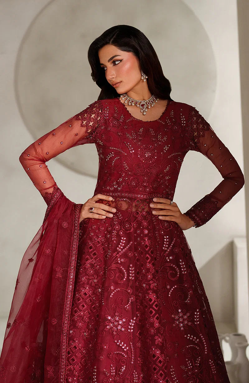 Zarif Muse Thread Embroidered Organza Unstitched 3Pc Suit ZE-MT-01 Sheen