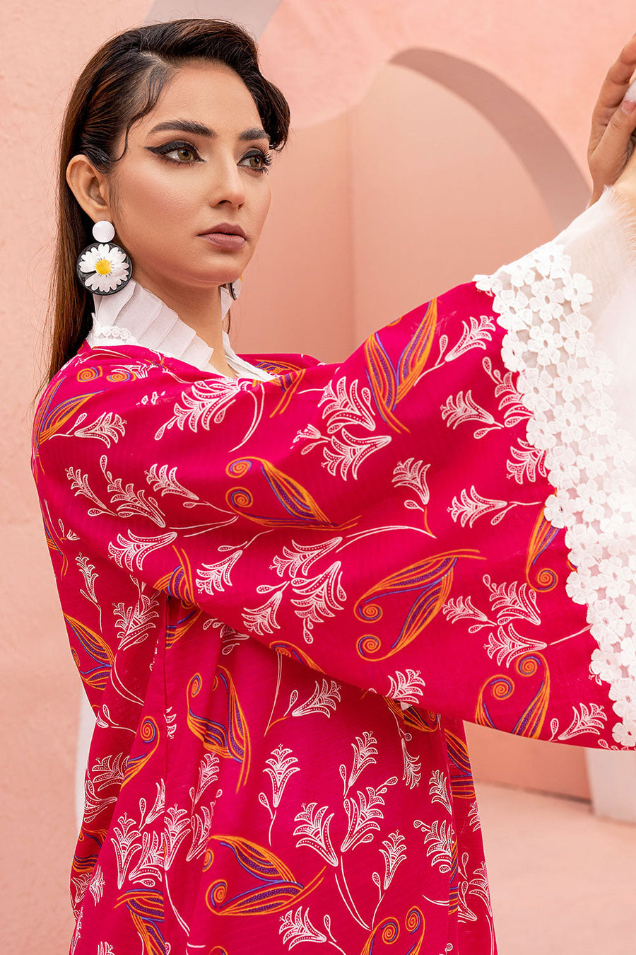 Safwa Orla Unstitched Printed Lawn 2Piece Suit - OR 63
