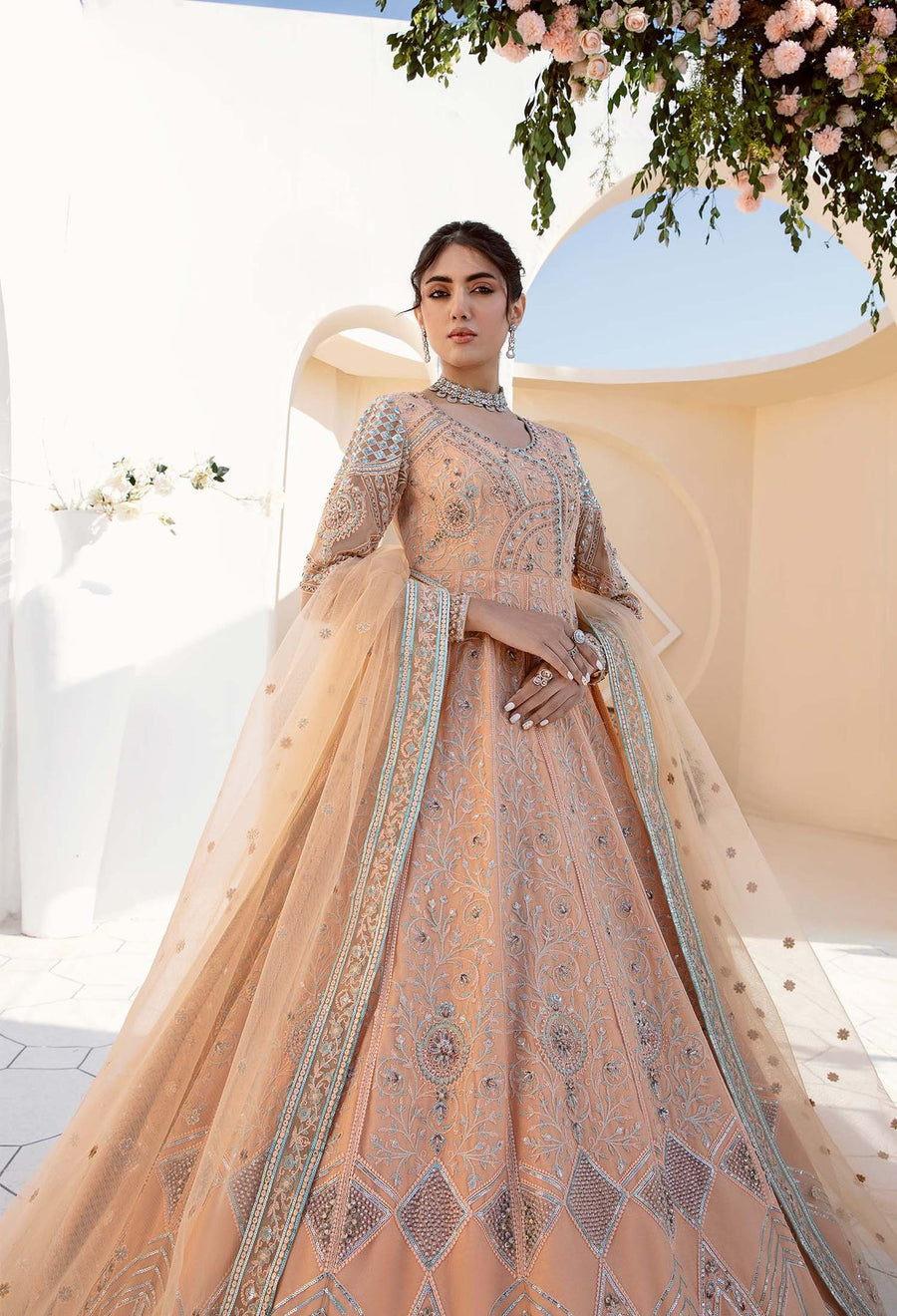Nyra by Akbar Aslam Embroidered Net Suit - 1464 LEAH