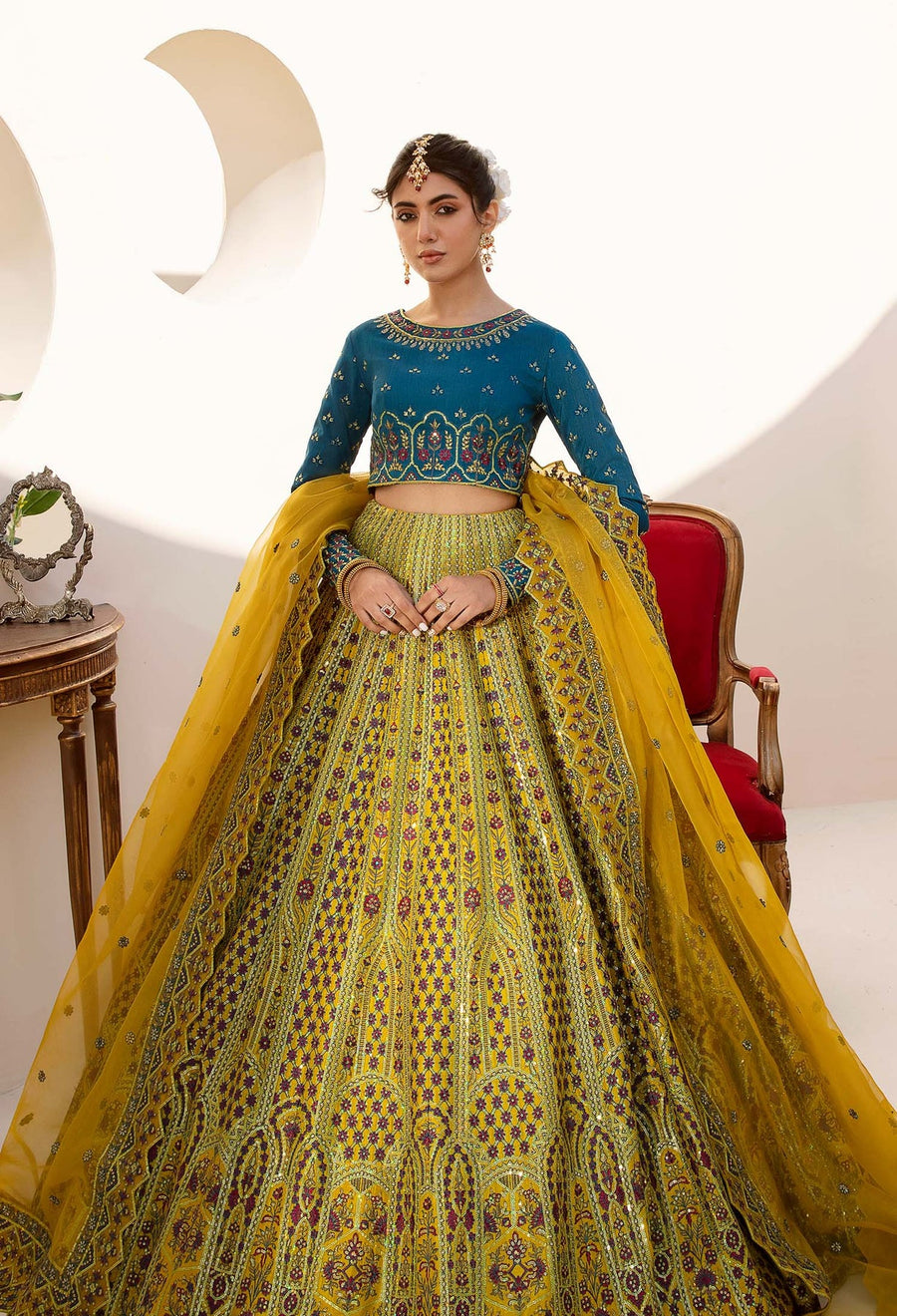 Nyra by Akbar Aslam Embroidered Raw Silk Suit - 1466 LITA