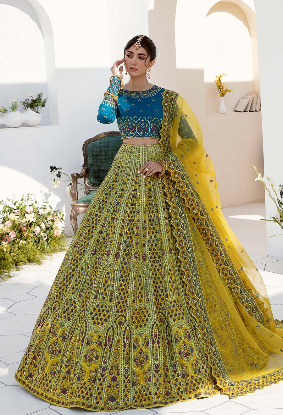 Nyra by Akbar Aslam Embroidered Raw Silk Suit - 1466 LITA