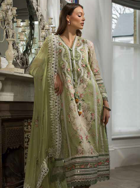 Sobia Nazir Embroidered Luxury Lawn Unstitched 3Pc Suit D-14A