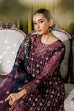 Alizeh Fashion Luxury Embroidered Chiffon Unstitched 3Pc Suit AF-CH-2173-Nagar B Magenta