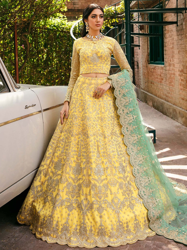 Layali Formals By Akbar Aslam Embroidered Net Suits Unstitched 4 Piece AA23L Omaira - Luxury Formal Collection