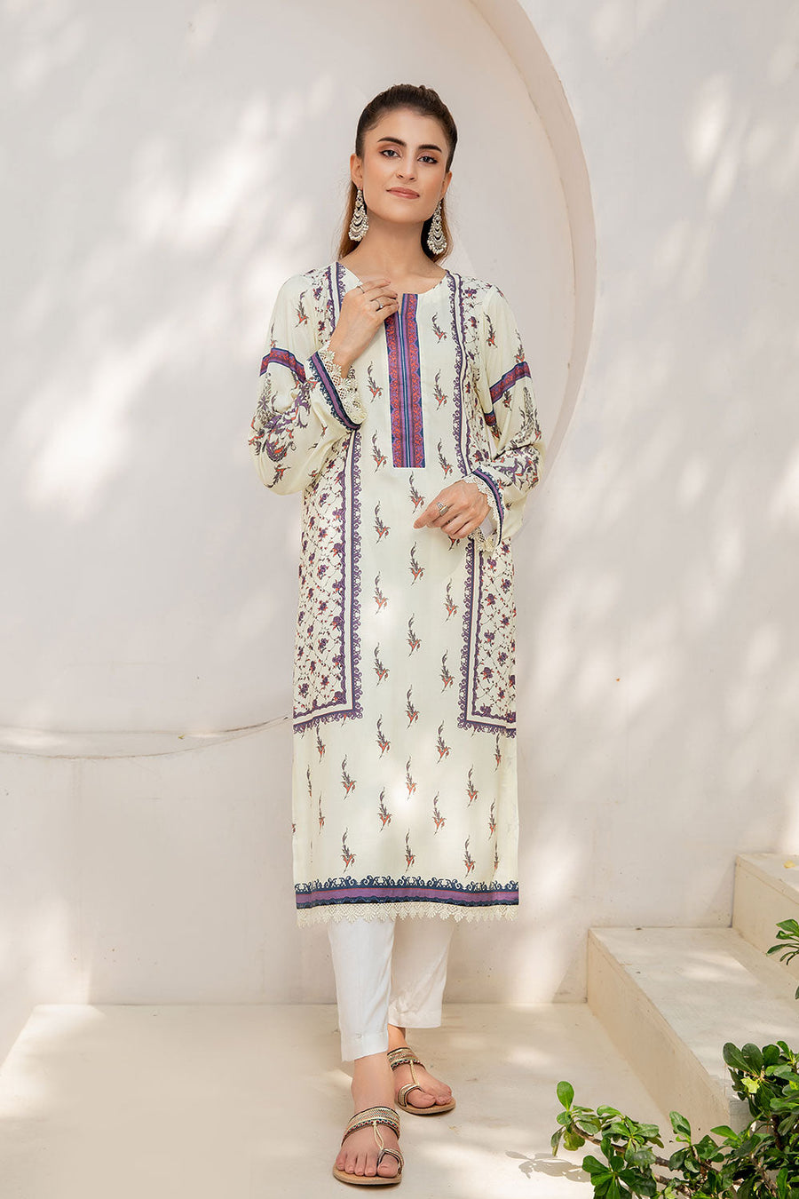 Safwa Tia Digital Printed Viscose Unstitched 1Piece Kurti VTC-15